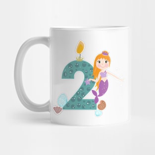 Mermaid second birthday Mug